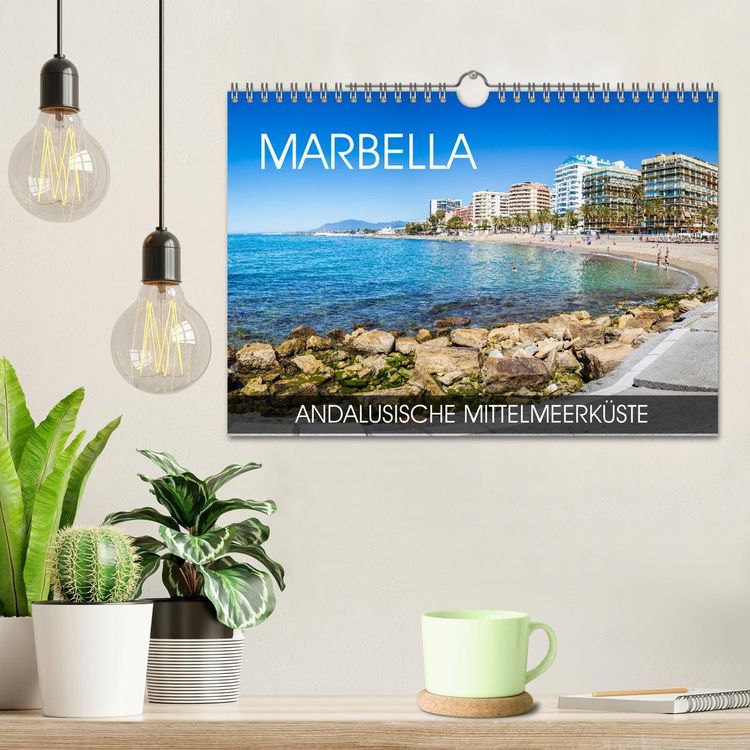 Produktbild: Marbella - andalusische Mittelmeerk&uuml;ste (Wandkalender 2026 DIN A4 quer), CALVENDO Monatskalender