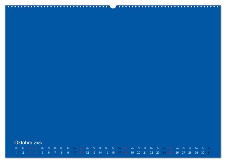 Produktbild: Bastelkalender - Blau (Wandkalender 2026 DIN A2 quer), CALVENDO Monatskalender