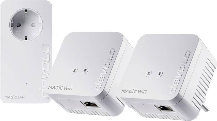 Produktbild: Devolo Magic 1 WiFi mini Multiroom Kit Powerline WLAN Network Kit 8570 DE Powerline, WLAN 1200 MBit/s