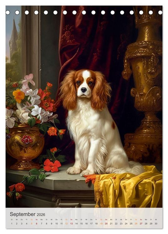 Produktbild: Cavalier King Charles Spaniel (Tischkalender 2026 DIN A5 hoch), CALVENDO Monatskalender