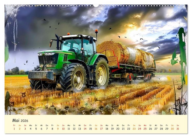 Produktbild: Traktoren - tolle Momente (hochwertiger Premium Wandkalender 2026 DIN A2 quer), Kunstdruck in Hochglanz