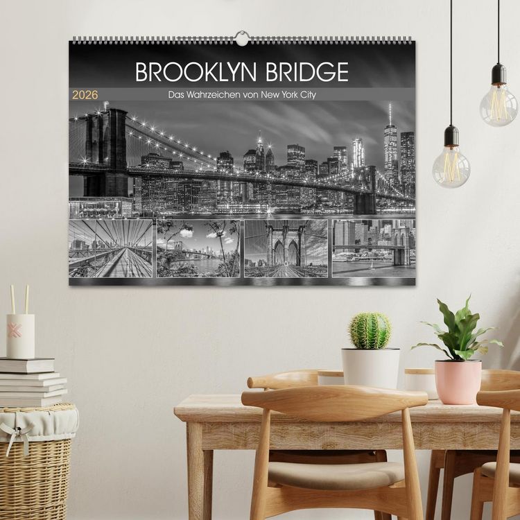 Produktbild: BROOKLYN BRIDGE Das Wahrzeichen von New York City (Wandkalender 2026 DIN A2 quer), CALVENDO Monatskalender