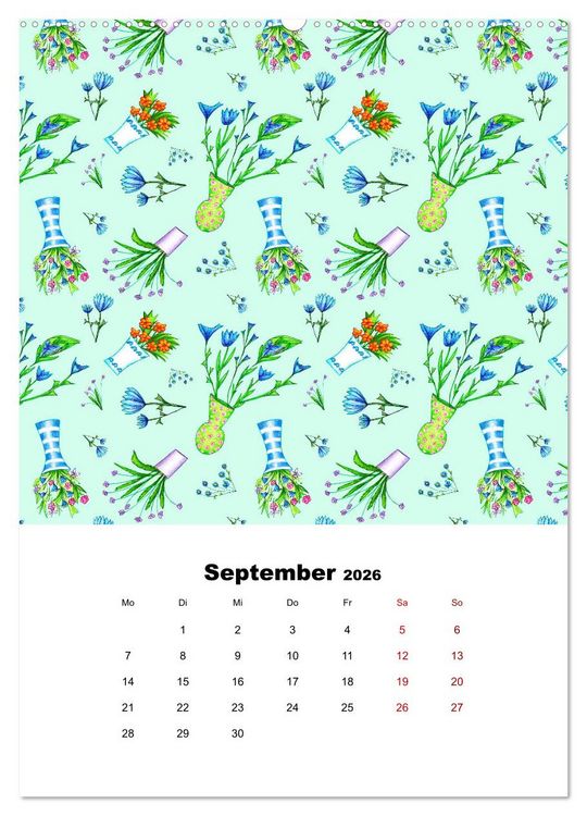 Produktbild: MUSTERMACKE (Wandkalender 2026 DIN A2 hoch), CALVENDO Monatskalender
