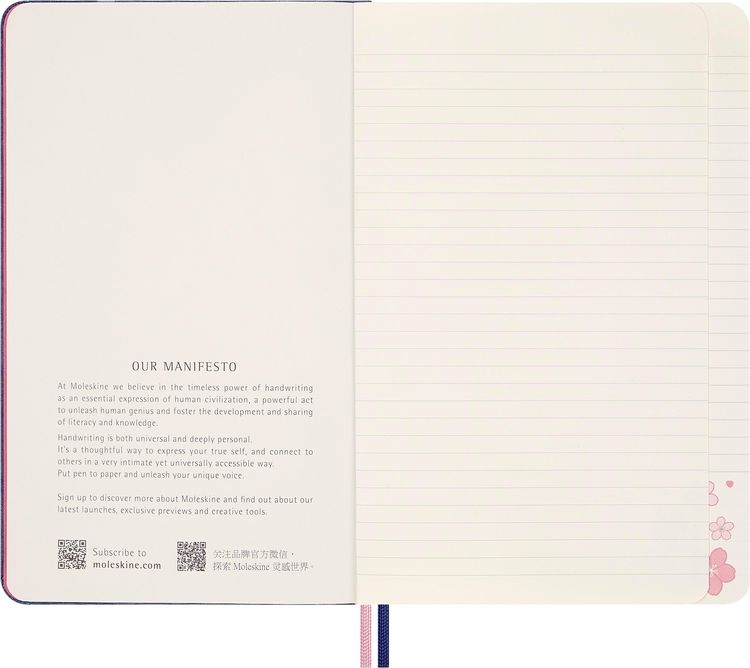 Produktbild: Moleskine Sakura Notizbuch limitiert L/A5, Geb liniert