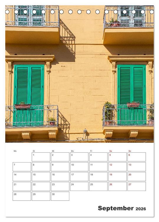 Produktbild: Messina - Reiseplaner (Tischkalender 2026 DIN A5 hoch), CALVENDO Monatskalender