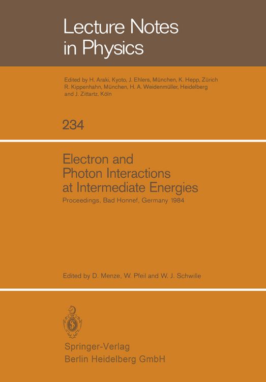 Bild vom Artikel Electron and Photon Interactions at Intermediate Energies vom Autor D. Menze