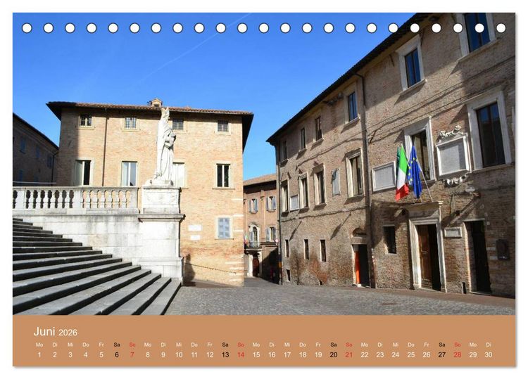 Produktbild: Urbino - Ein Spaziergang durch die Renaissance-Stadt in den Marken (Tischkalender 2026 DIN A5 quer), CALVENDO Monatskalender