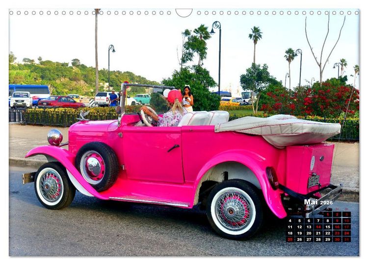 Produktbild: Pink Lady - Ford Modell A in Havanna (Wandkalender 2026 DIN A3 quer), CALVENDO Monatskalender