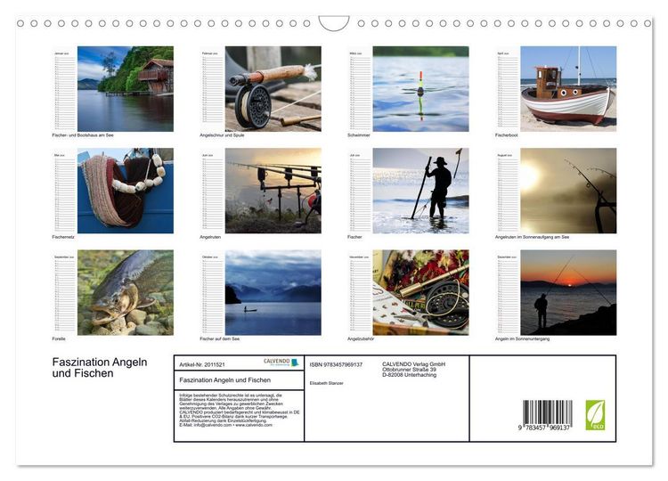 Produktbild: Faszination Angeln und Fischen (Wandkalender 2026 DIN A3 quer), CALVENDO Monatskalender