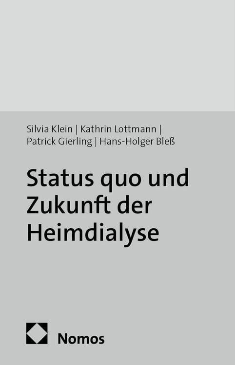 Produktbild: Status quo und Zukunft der Heimdialyse