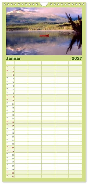 Produktbild: Familienplaner 2027 - KANADA Christian Heeb mit 5 Spalten (Wandkalender, 21 x 45 cm) CALVENDO