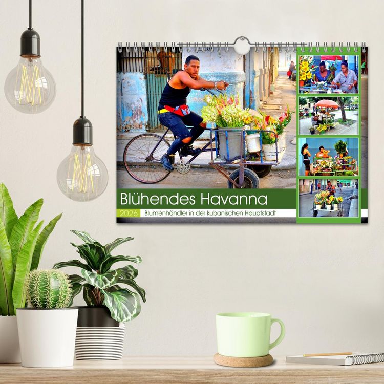 Produktbild: Bl&uuml;hendes Havanna - Blumenh&auml;ndler in der kubanischen Hauptstadt (Wandkalender 2026 DIN A4 quer), CALVENDO Monatskalender