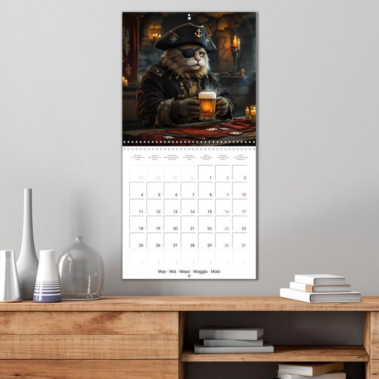 Produktbild: Pirate Cats (Wall Calendar 2026 12 &times; 12 Inch) CALVENDO 12 Month Wall Calendar