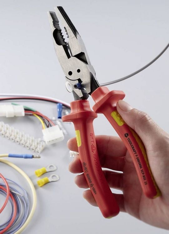 Produktbild: TOOLCRAFT TO-10187133 VDE Elektro-Installationszange 1.5 bis 5.26mm&sup2;