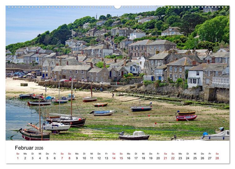 Produktbild: Cornwall und Wales (Wandkalender 2026 DIN A2 quer), CALVENDO Monatskalender