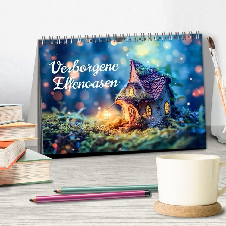 Produktbild: Verborgene Elfenoasen (Tischkalender 2026 DIN A5 quer), CALVENDO Monatskalender