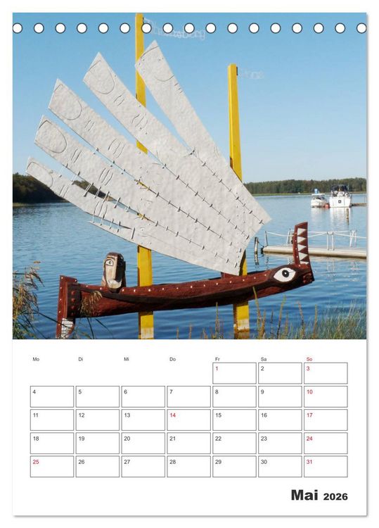 Produktbild: Rheinsberg mit Hafendorf (Tischkalender 2026 DIN A5 hoch), CALVENDO Monatskalender
