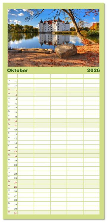 Produktbild: Familienplaner 2026 - Schleswig-Holstein Du bist so sch&ouml;n mit 5 Spalten (Wandkalender, 21 x 45 cm) CALVENDO