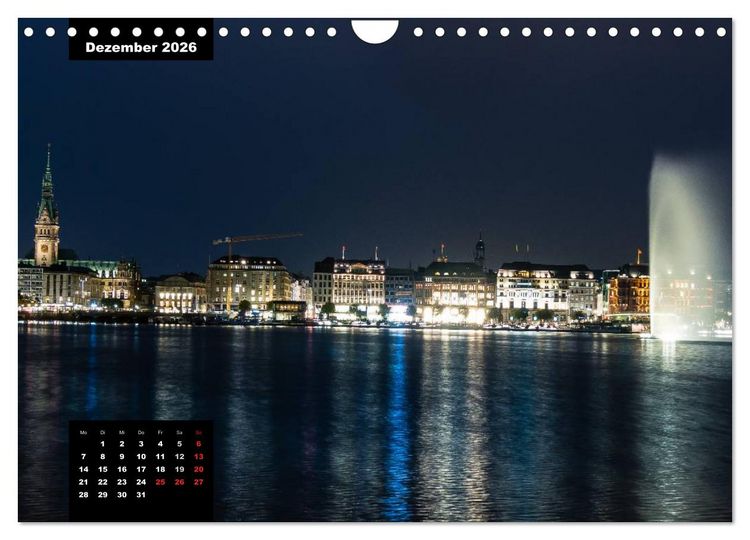 Produktbild: City Lights - Lichter der Nacht (Wandkalender 2026 DIN A4 quer), CALVENDO Monatskalender