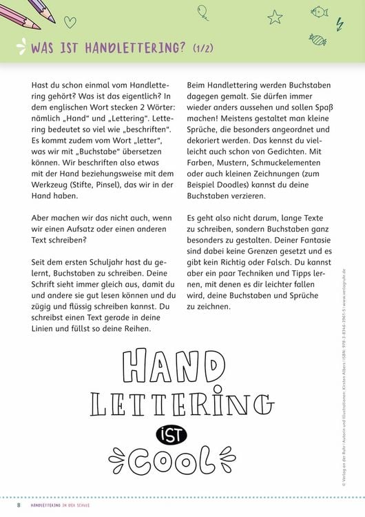 Produktbild: Handlettering in der Schule