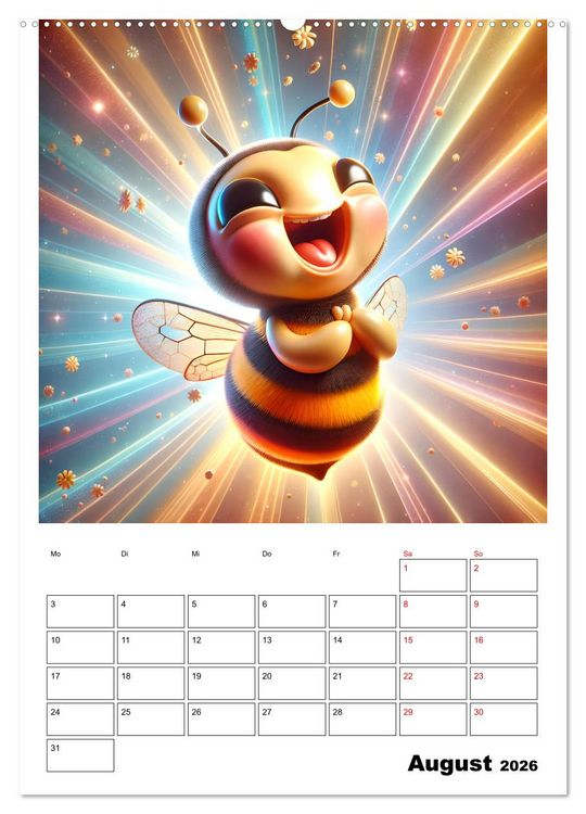 Produktbild: Heitere Insektenwelt (Wandkalender 2026 DIN A2 hoch), CALVENDO Monatskalender