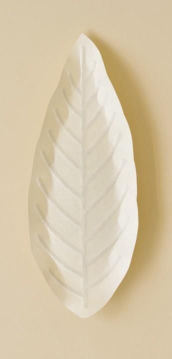 Produktbild: Flexible Hanji-Papierschale Blatt Wei&szlig; &ndash; Ablage / Servierschale aus koreanischem Hanji-