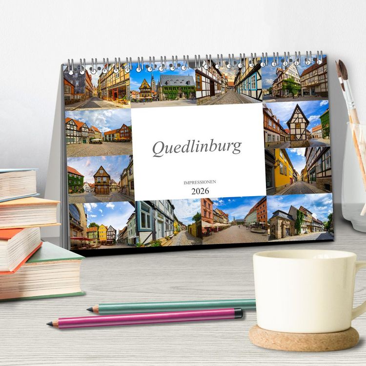 Produktbild: Quedlinburg Impressionen (Tischkalender 2026 DIN A5 quer), CALVENDO Monatskalender