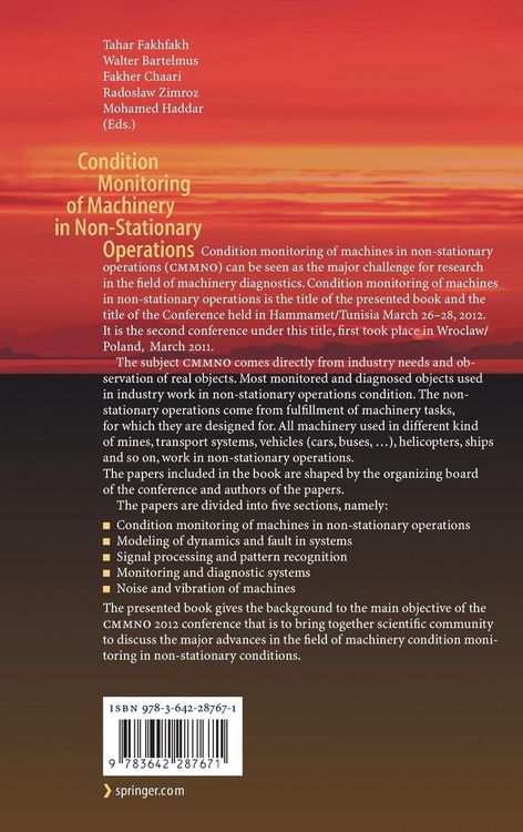 Produktbild: Condition Monitoring of Machinery in Non-Stationary Operations