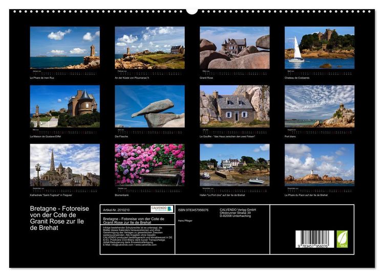 Produktbild: Bretagne - Fotoreise von der Cote de Granit Rose zur Ile de Brehat (hochwertiger Premium Wandkalender 2026 DIN A2 quer), Kunstdruck in Hochglanz