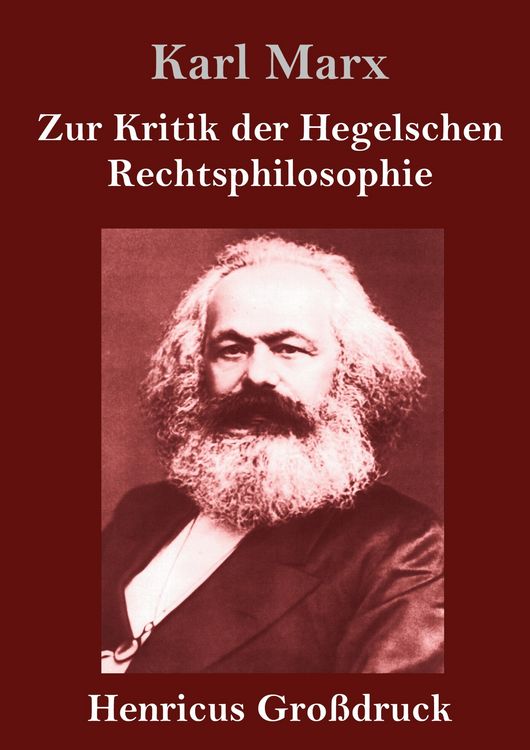 Produktbild: Zur Kritik der Hegelschen Rechtsphilosophie (Gro&szlig;druck)