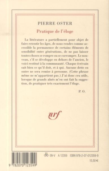 Produktbild: Pratique de l'&eacute;loge : et autres textes