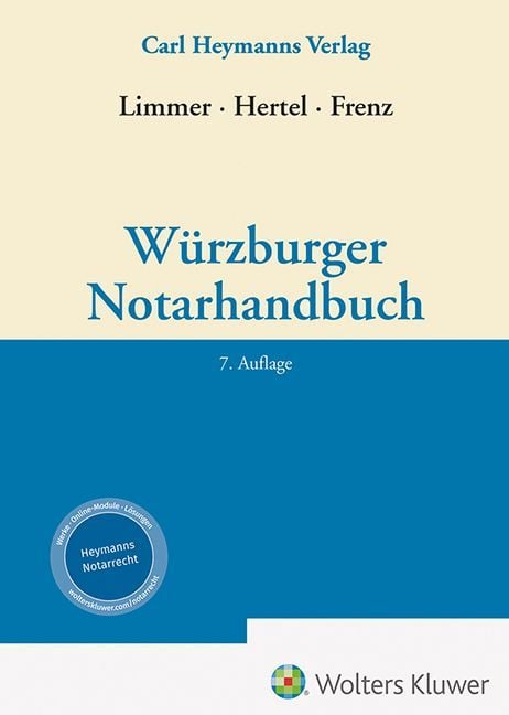 Produktbild: W&uuml;rzburger Notarhandbuch