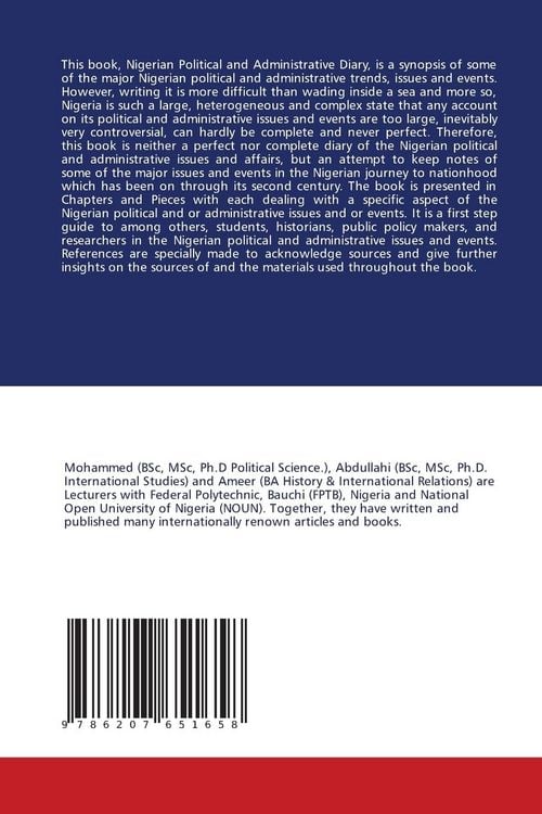 Produktbild: Nigerian Political and Administrative Diary