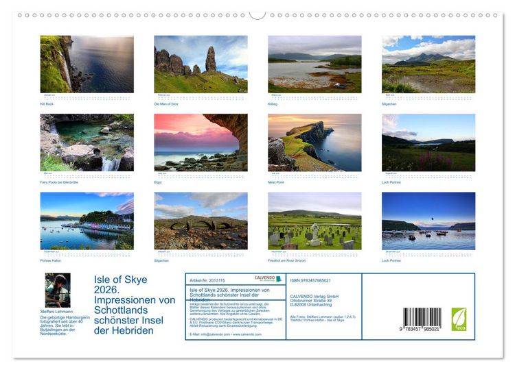 Produktbild: Isle of Skye 2026. Impressionen von Schottlands sch&ouml;nster Insel der Hebriden (hochwertiger Premium Wandkalender 2026 DIN A2 quer), Kunstdruck in Hochglanz