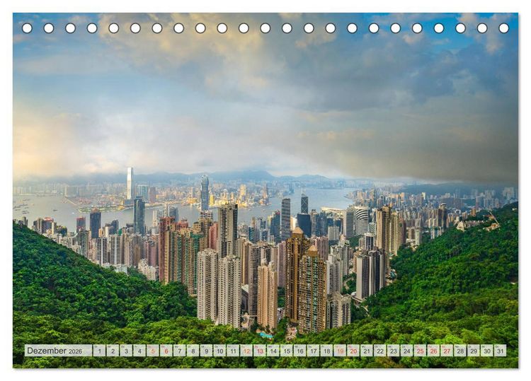 Produktbild: Hongkong Bilder einer Metropole (Tischkalender 2026 DIN A5 quer), CALVENDO Monatskalender
