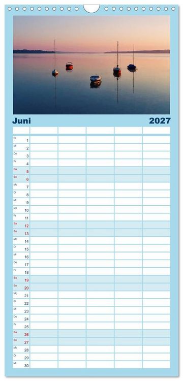 Produktbild: Familienplaner 2027 - Starnberger Seeblicke mit 5 Spalten (Wandkalender, 21 x 45 cm) CALVENDO