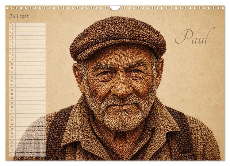 Produktbild: Kaffeetypen - Charakterk&ouml;pfe aus Bohnen (Wandkalender 2027 DIN A3 quer), CALVENDO Monatskalender