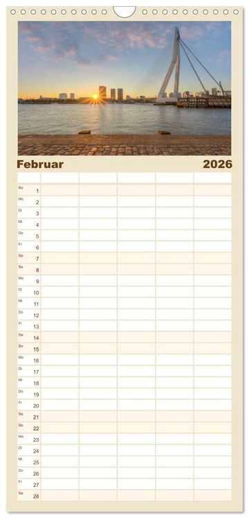 Produktbild: Familienplaner 2026 - Wundersch&ouml;ne Niederlande mit 5 Spalten (Wandkalender, 21 x 45 cm) CALVENDO
