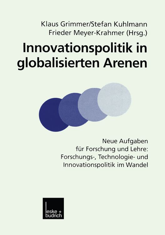 Produktbild: Innovationspolitik in globalisierten Arenen