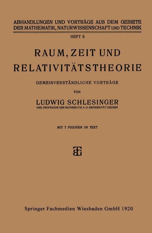Produktbild: Raum, Zeit und Relativit&auml;tstheorie