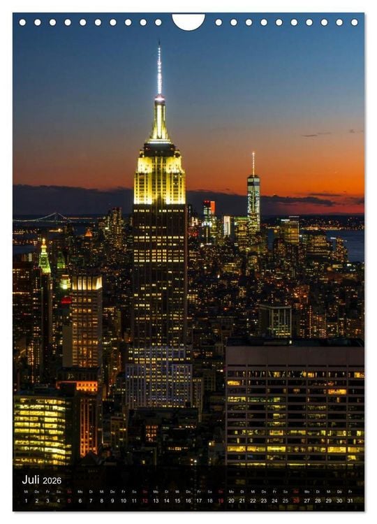 Produktbild: New York Wolkenkratzer (Wandkalender 2026 DIN A4 hoch), CALVENDO Monatskalender