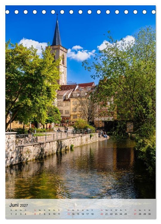 Produktbild: Ein Blick auf Erfurt in Farbe (Tischkalender 2027 DIN A5 hoch), CALVENDO Monatskalender