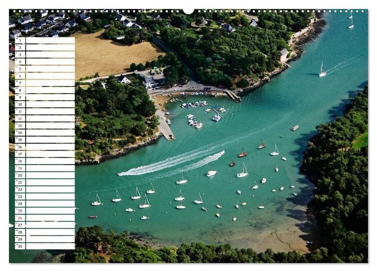 Produktbild: Le Golfe du Morbihan vu du ciel (Calendrier mural 2026 DIN A2 vertical) calendrier de bureau