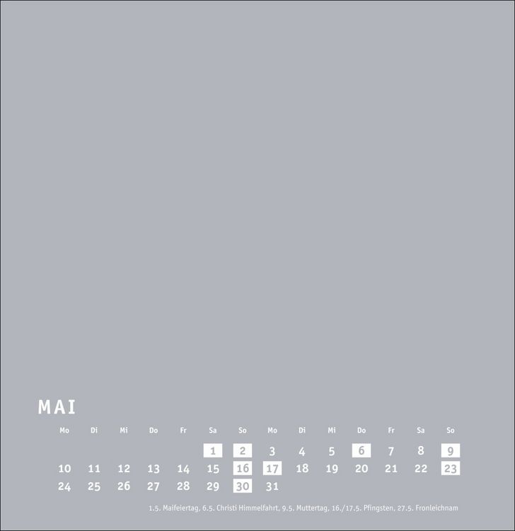 Produktbild: Premium-Bastelkalender silbergrau gro&szlig; 2027