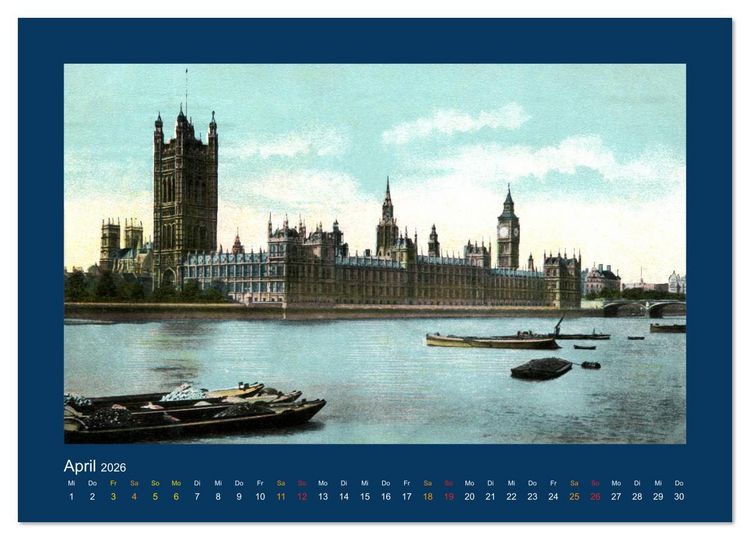 Produktbild: Historisches London von 1888 bis 1918 (Wandkalender 2026 DIN A3 quer), CALVENDO Monatskalender