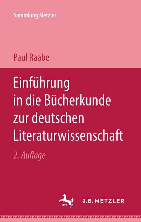 Produktbild: Einf&uuml;hrung in die B&uuml;cherkunde zur deutschen Literaturwissenschaft