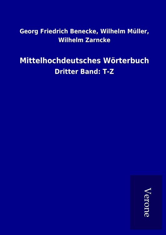 Produktbild: Mittelhochdeutsches W&ouml;rterbuch