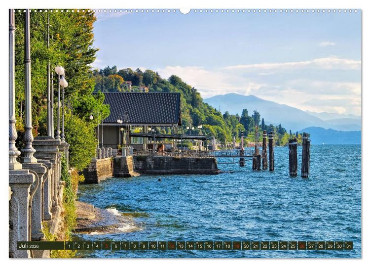 Produktbild: Lago Maggiore - Bezaubernde Orte am Westufer (hochwertiger Premium Wandkalender 2026 DIN A2 quer), Kunstdruck in Hochglanz