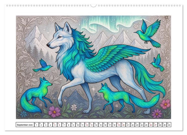 Produktbild: Fabelhafte Mystikwesen (Wandkalender 2026 DIN A2 quer), CALVENDO Monatskalender