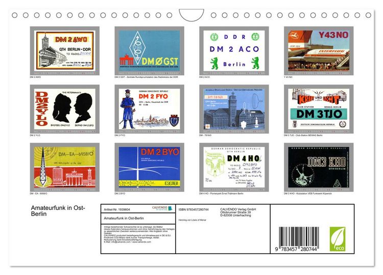 Produktbild: Amateurfunk in Ost-Berlin (Wandkalender 2026 DIN A4 quer), CALVENDO Monatskalender